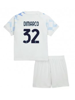 Inter Milan Federico Dimarco #32 Replika Borta Kläder Barn 2025-26 Kortärmad (+ byxor)